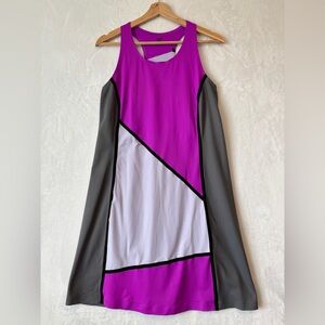 Title Nine womens purple gray casual outdoor Diamalete sleeveless mini Dress Med